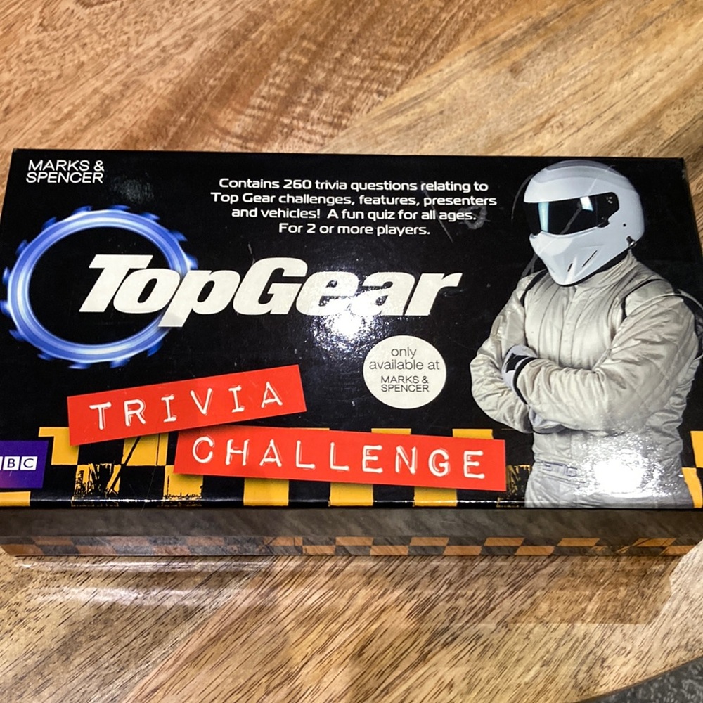 NWOT. TopGear Trivia Game